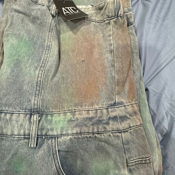 All things, cherished Pants - All things, cherished denim romper jumpsuit, mimics Attico cargo jumpsuit